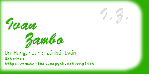 ivan zambo business card